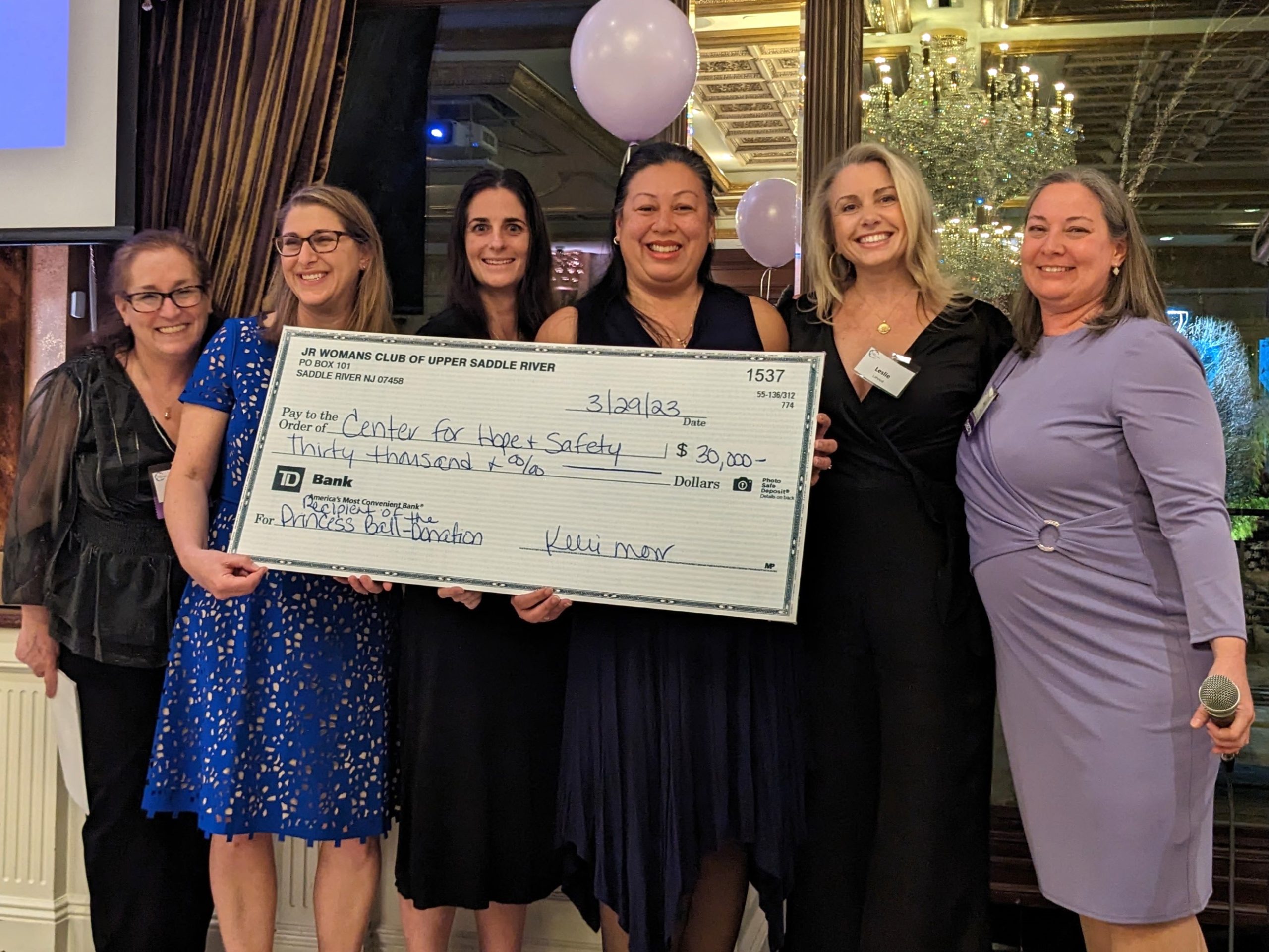 Junior Womans Club of Upper Saddle River with CHS Executive Director Julye Myner
