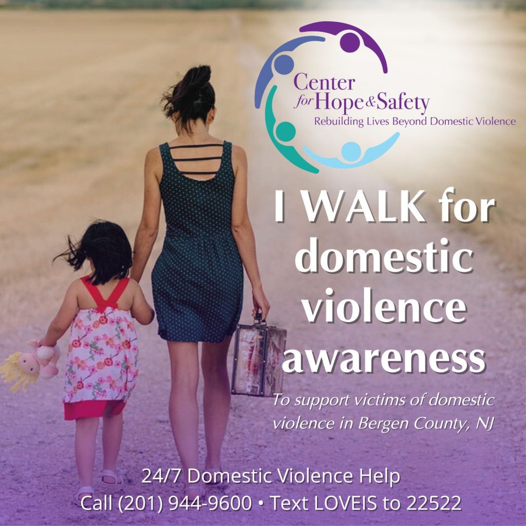 I walk with Center for Hope & Safety for domestic violence awareness