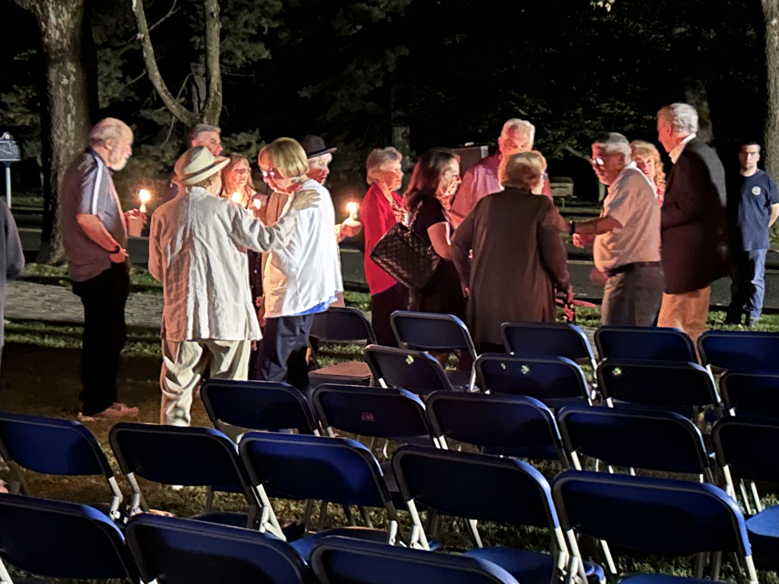 Attendees gathering together after 2023 Vigil ceremony concludes